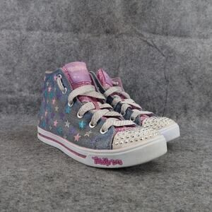 Skechers Shoes Kids 2 Sneakers Twinkle Toes High Top Active Stars Light Up Girls
